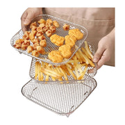Stackable Metal Air Fryer Rack Basket, Rectangle or Square