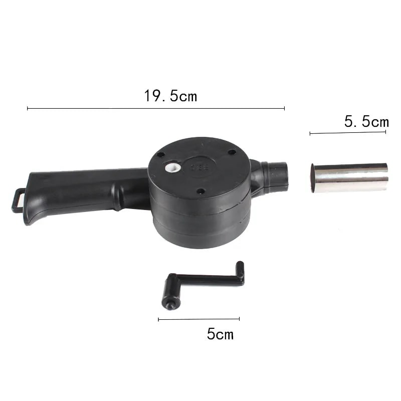 LMETJMA Hand BBQ Fan Outdoor BBQ Fan Air Blower For Barbecue Picnic Manual Crank