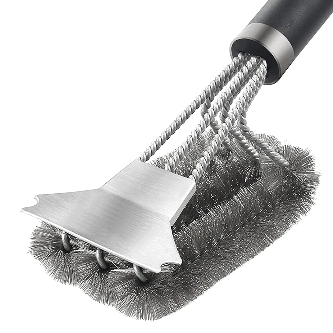 Safe BBQ Grill Brush & Scraper with Deluxe Handle – 1–2 Pack – product image 8