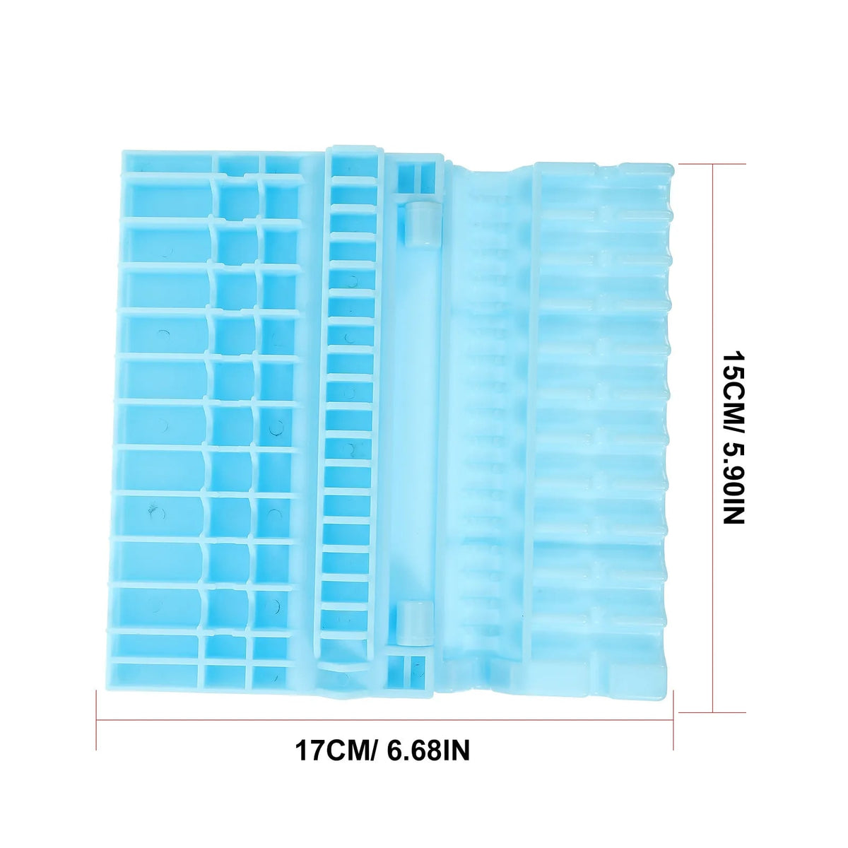 Blue PP Meat Skewer Maker, 17 x 15 cm BBQ Kebab Tool