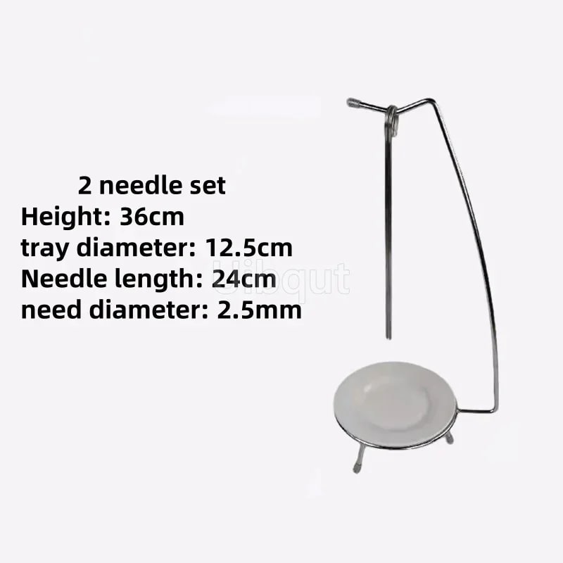 Metal Kebab Barbecue Rack with Skewer Stand and Serving Tray, B4131 - 1