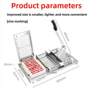 Manual Stainless Steel 10-Strand Kebab Maker for BBQ Preparation