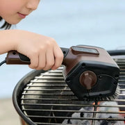Electric Stainless Steel Roller BBQ Grill Cleaning Brush with LED Light, 25cm