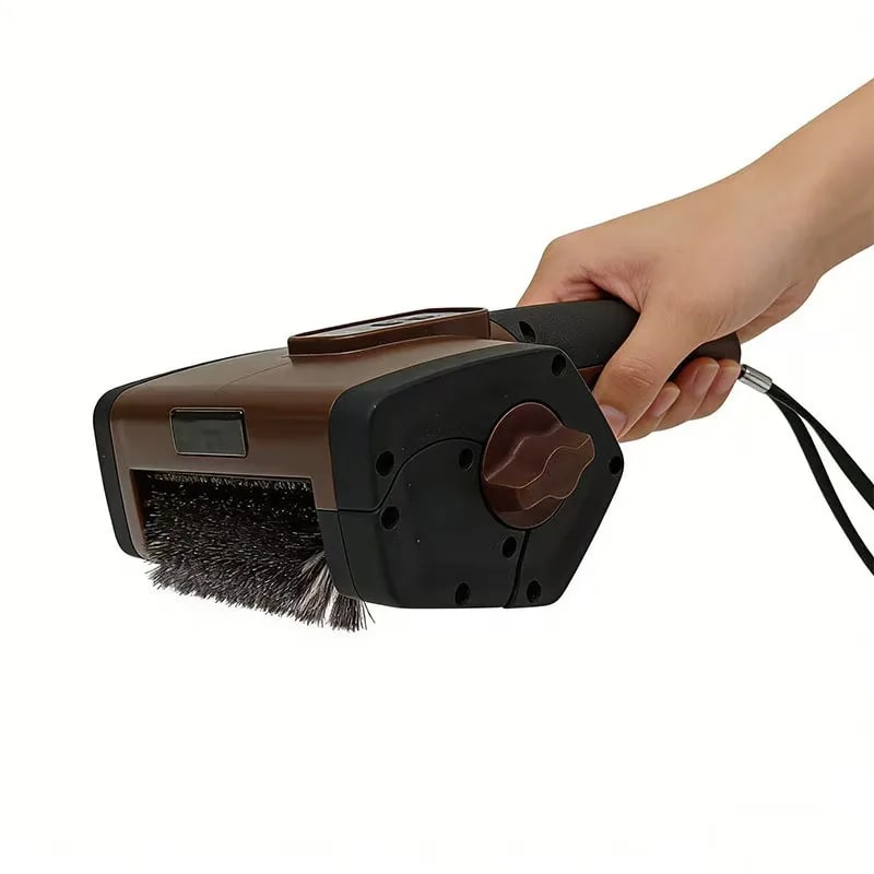 Electric Stainless Steel Roller BBQ Grill Cleaning Brush with LED Light, 25cm