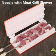 Kebab Skewer Maker Box, PP Plastic BBQ Meat Skewer Tool, 19cm