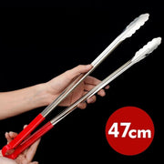 Stainless Steel Food Tongs for Barbecue and Kitchen Cooking, 23cm to 47cm