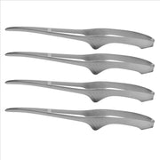 Stainless Steel BBQ Tongs, Self-Standing Korean & Japanese Grill Tongs, 24.5cm