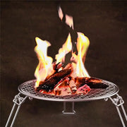 bbqdeals Portable Stainless Steel Circular BBQ Grill Rack, Foldable