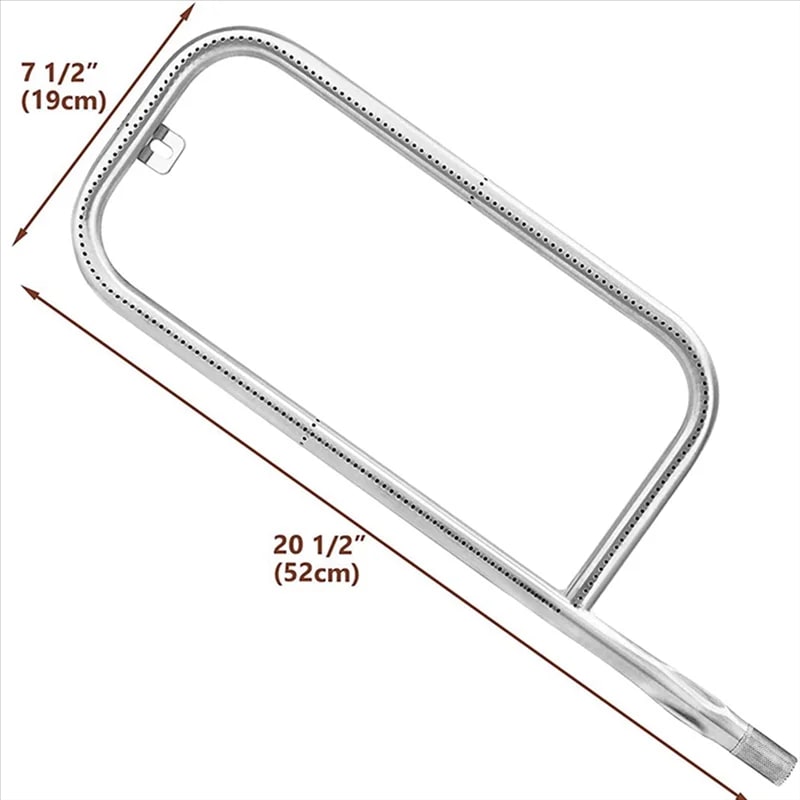 BBQ Burner Tube Replacement, Stainless Steel, 52cm x 19cm, for Weber Models
