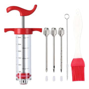 30ml BBQ Meat Marinade Injector Syringe Kit with 3 Needles and Brush