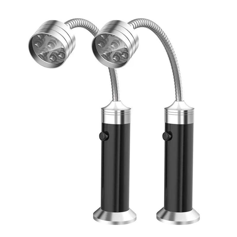 Magnetic BBQ Grill Light Set, 9 LED, 75 Lumens, Flexible 360° Neck, 2 Pack - 2Pcs Light