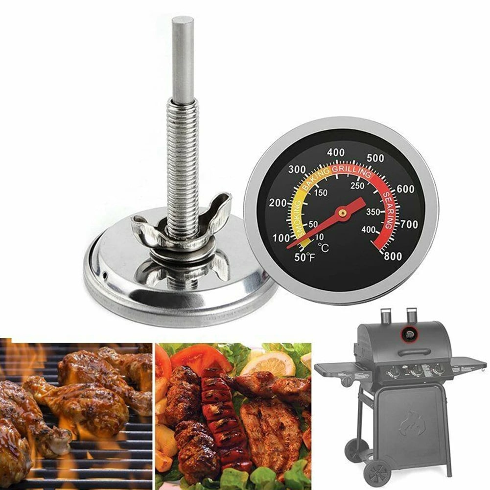 BBQ Thermometer Stainless Steel Oven Gauge 10-400°C M10 Thread