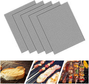 Reusable Black BBQ Grill Mat, Non-Stick Metal Mesh, 40cm Options