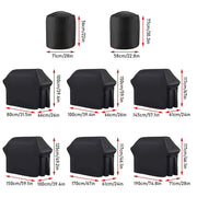 BBQ Cover Black 210D Oxford Cloth Waterproof Grill Barbecue Cover, Multiple Sizes