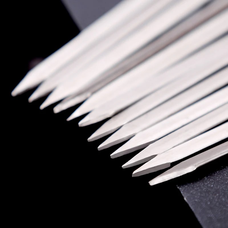 Stainless Steel Flat BBQ Skewers, 350mm, 50 or 100 Pack