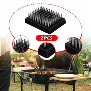 bbqdeals 2-Piece BBQ Grill Cleaning Brush Set with Steel Wire Bristles,