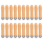 20-Piece Wooden BBQ Skewer Replacement Handles, Brown, 9cm, 4mm Hole