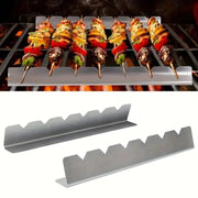 BBQ Skewer Holder Rack, Stainless Steel, About 30cm