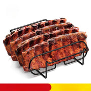 Metal BBQ Rib Rack for Upright Spare Rib Roasting