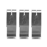 Barbecue Thermometer Probe Clip, Stainless Steel 3-Hole Holder, Silver, 40mm