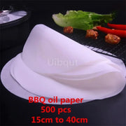 Round BBQ Paper Discs, 500 Pack, 15-40cm Sizes for Burger Presses and Griddles