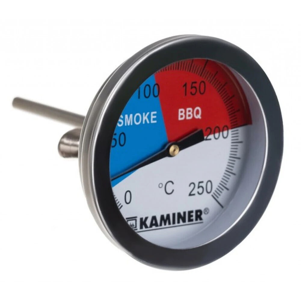 Stainless Steel BBQ Grill Thermometer with Probe, 0-250°C