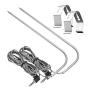 bbqdeals 2-Piece Metal Meat Probes with Clips for Traeger Grills Wood