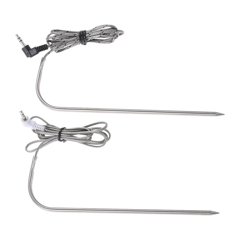 bbqdeals 2-Piece Metal Meat Probes with Clips for Traeger Grills Wood
