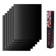 Non-Stick BBQ Grill Mat 40 x 33cm Black Reusable Cooking Sheet