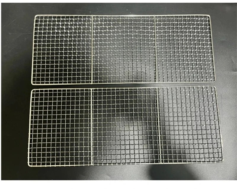 Stainless Steel BBQ Grill Mesh Mat, Non-Stick Barbecue Grilling Basket, 40 x 25cm or 45 x 30cm