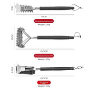 BBQ Grill Cleaning Brush with Wire Scrubber and Scraper, 44cm