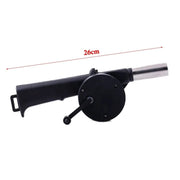 Hand-Cranked BBQ Fire Bellows Air Blower 26cm Black PP