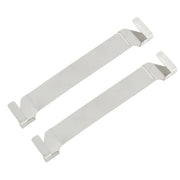 Stainless Steel Griddle Spatula Holders, 2-Piece Silver BBQ Tool Rack, 15 x 2.5 x 1cm