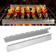 JETTING Stainless Steel BBQ Skewer Holders, 2 Piece Set, 36.8cm