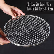 Round Stainless Steel 304 BBQ Grill Grate, Double 4mm Frame, 10 Sizes