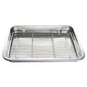Stainless Steel BBQ Grill Mesh Rack, Multiple Sizes and Tray Options