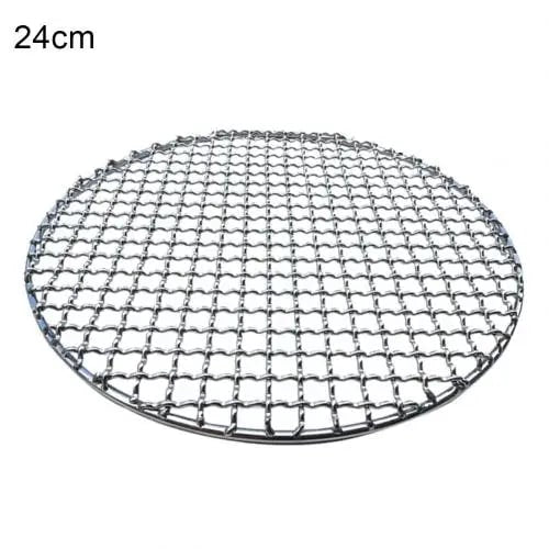 Round Stainless Steel BBQ Mesh Pan, Non-Stick, 15-38cm - 24cm