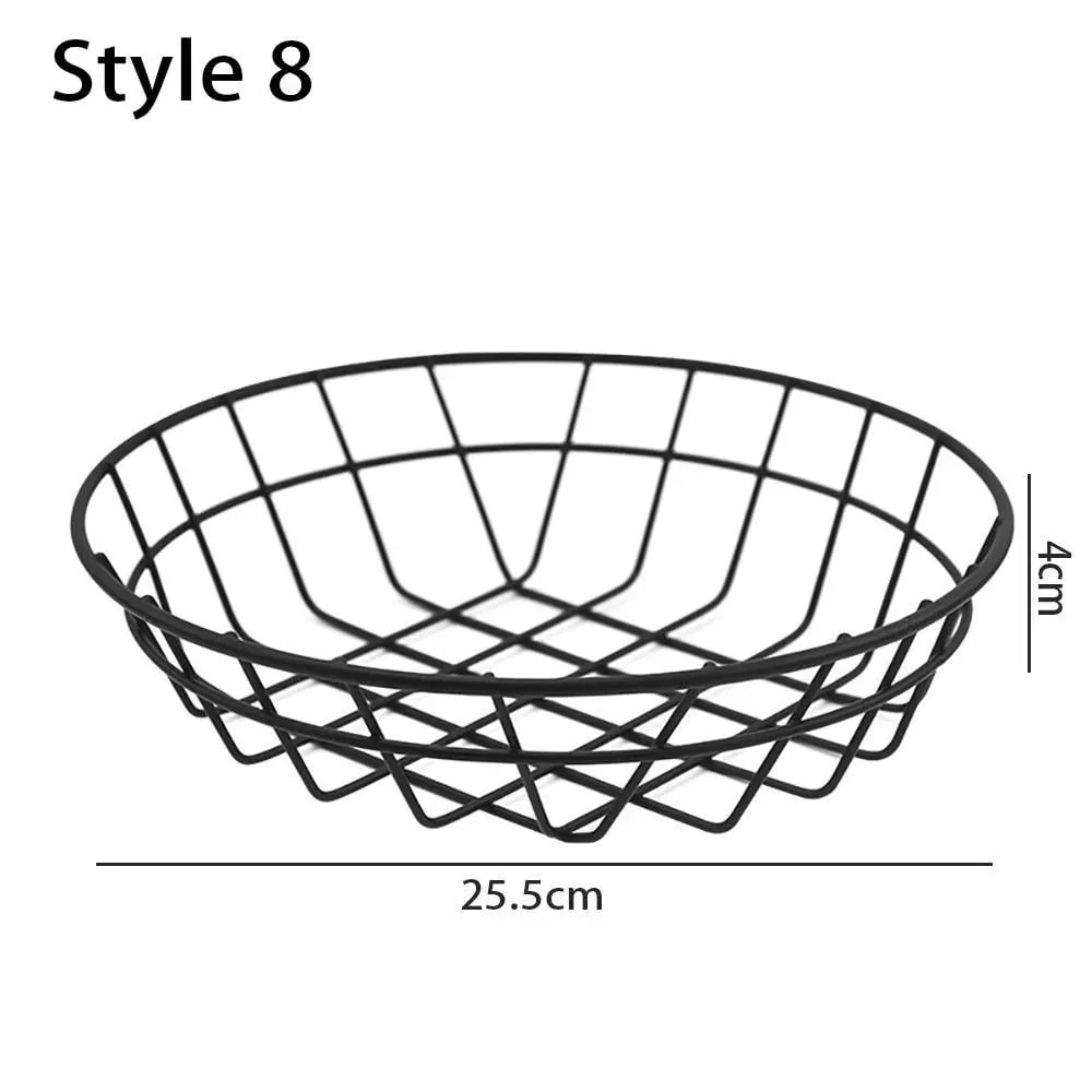 Iron Mesh Fryer and Serving Baskets, 9 Styles - Style 8