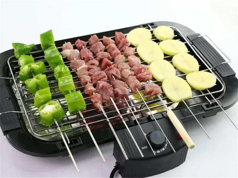 304 Stainless Steel BBQ Needle Skewers, 34cm, 50 or 100 Pack