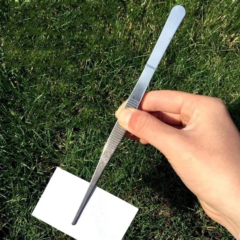 30cm Stainless Steel BBQ Food Tweezers, Silver Tongs