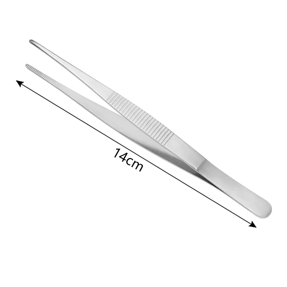 Barbecue Food Tongs, Chrome-Plated Metal, 12.5cm to 30cm - 14cm