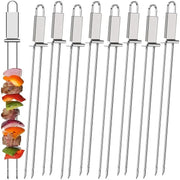 Stainless Steel Double BBQ Skewers, 32.5cm, 4 or 6 Pack
