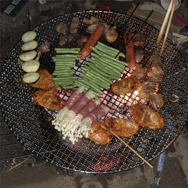 304 Stainless Steel Round Grill Mesh Rack, 13cm to 50cm Sizes