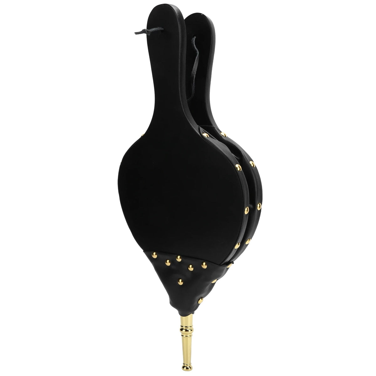 Qiilu Fireplace Bellows Manual Wood Air Blower for Barbecue and Fireplace, 39.5cm, Gold or - gold