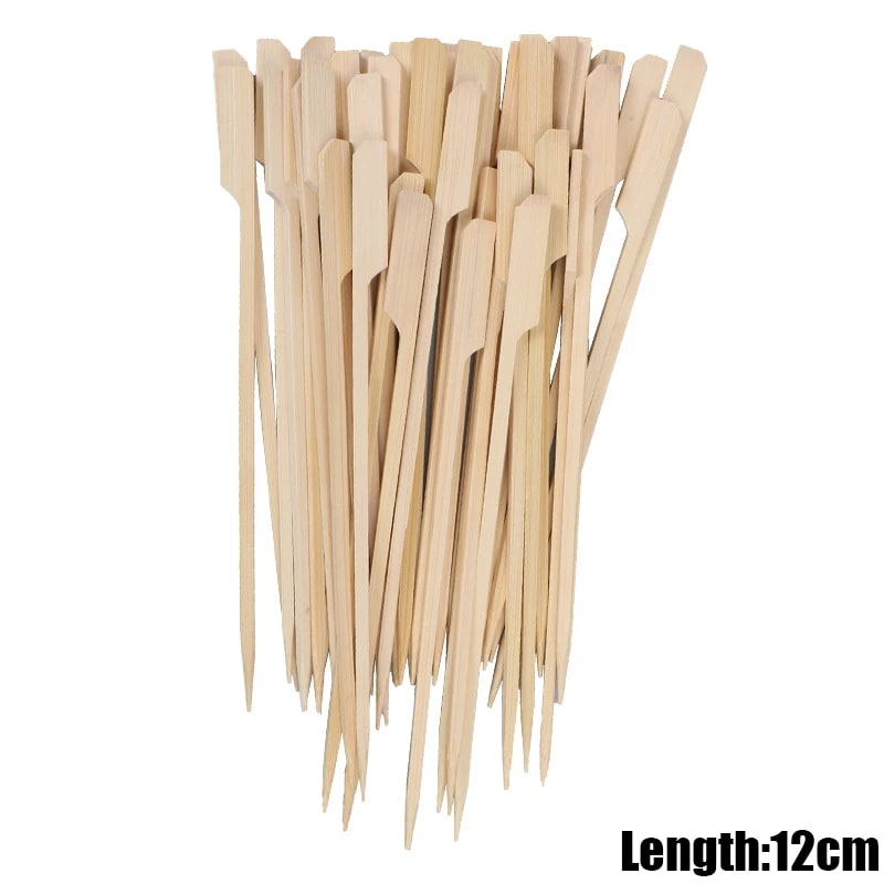 Wooden Food Skewers, 100 Pack, 9cm, 12cm, 15cm or 18cm - 12cm