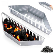 Stainless Steel Charcoal Basket for BBQ Grills and Kettles, 37cm