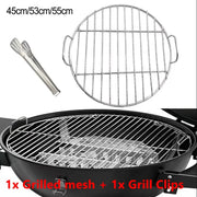 Stainless Steel Round BBQ Cooking Grate, 45/53/55cm, With or Without Clips