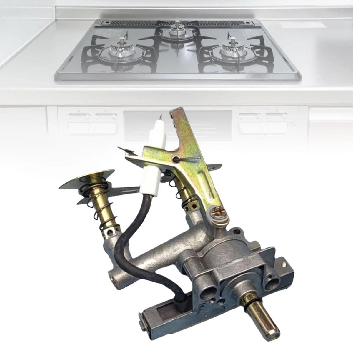 Metal Gas Valve and Regulator with Automatic Flame Sprayer for Barbecue Cooking