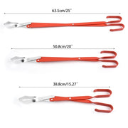 Fire Tongs for Logs, Charcoal and Fire Pits, Stainless Steel Finish, 38.8-63.5cm