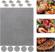 Cuttable BBQ Grill Mesh Mat Liner, Round or Rectangular